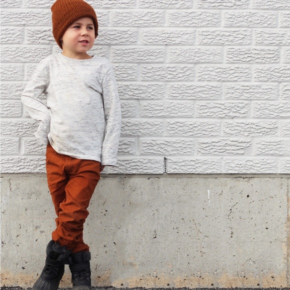 Baby Mustard reversible colour block toque, beanie, hat - Picture 4 of 5